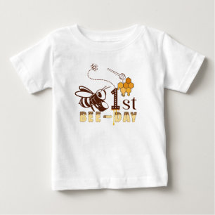 Camiseta De Bebé 1.ᵉʳ cumpleaños Honey Bee Honey Bee Hive