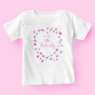 Camiseta De Bebé 1.ᵉʳ Cumpleaños Niña Mariposa Pequeña