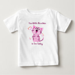 Camiseta De Bebé 1.ᵉʳ cumpleaños pequeño Munchkin kitten uno hoy