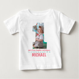 CAMISETA DE BEBÉ 1.ᵉʳ CUMPLEAÑOS PERSONALIZADO DE ROPA