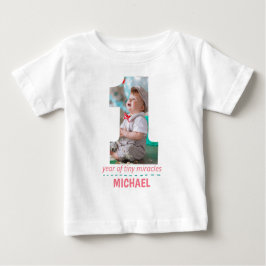 CAMISETA DE BEBÉ 1.ᵉʳ CUMPLEAÑOS PERSONALIZADO DE ROPA