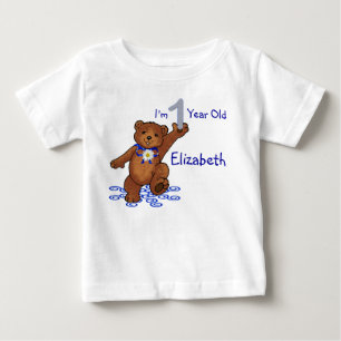 Camiseta De Bebé 1.ᵉʳ cumpleaños Teddy Oso para Chica