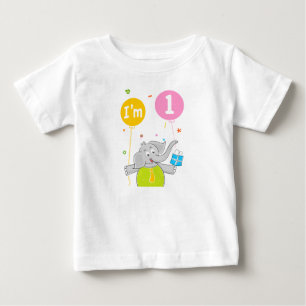 Camiseta De Bebé 1.ᵉʳ cumpleaños, tengo 1 año