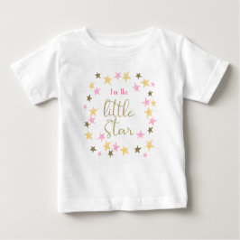 Camiseta De Bebé 1.ᵉʳ cumpleaños Twinkle Niña Estrella