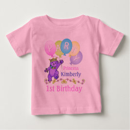 Camiseta De Bebé 1.ᵉʳ Fiesta Princesa Oso