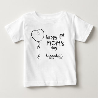 Camiseta De Bebé 1.ᵉʳ garabato de globo cardíaco