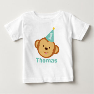 Camiseta De Bebé 1.ᵉʳ mono de cumpleaños con nombre personalizado