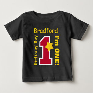 Camiseta De Bebé 1.ᵉʳ Nacimiento Nacimiento NEGRO Nombre personaliz