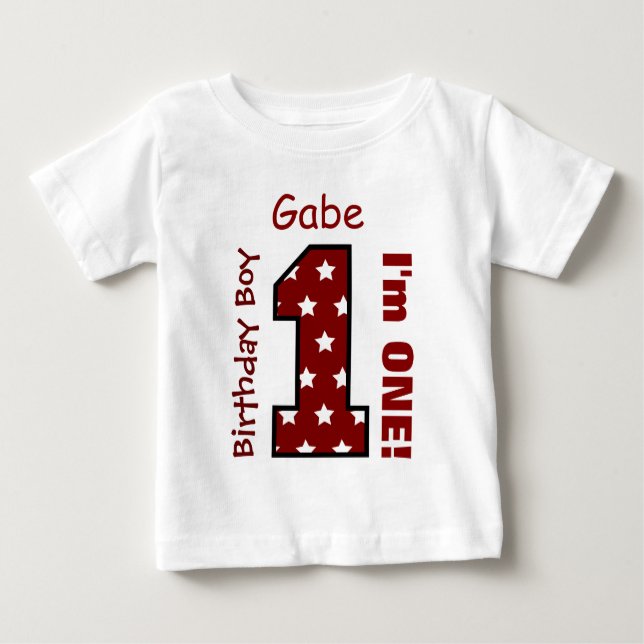 Camiseta De Bebé 1.ᵉʳ Nacimiento Nacimiento STARS Nombre personaliz (Anverso)