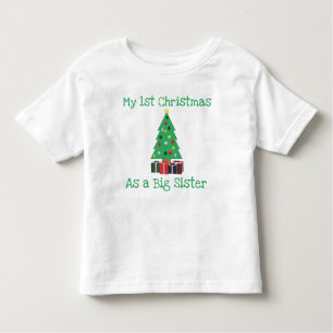 Camiseta De Bebé 1.ᵉʳ Navidad Como Gran Hermana