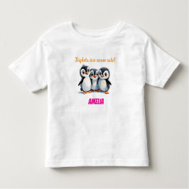 Camiseta De Bebé 1.ᵉʳ Regalo de trillizos de cumpleaños, pingüinos,