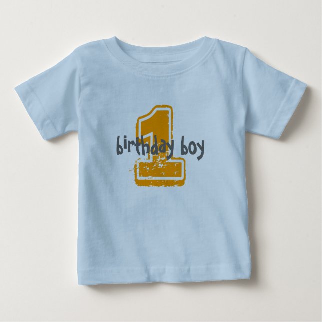 Camiseta De Bebé 1, chico de cumpleaños (Anverso)