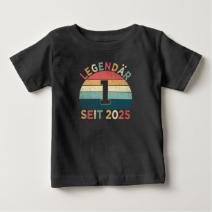Camiseta De Bebé 1 cumpleaños legendario desde 2025 generación