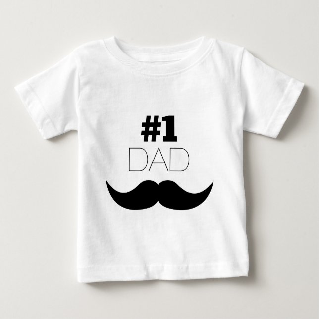 Camiseta De Bebé #1 Dolor negro de papá - Número uno (Anverso)