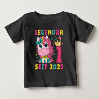 Camiseta De Bebé 1. Geburtstag Mädchen Einhorn Legendär Seit 2025