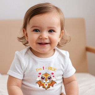 Camiseta De Bebé 1-Rex Birthday Shirt – Custom Name Gift