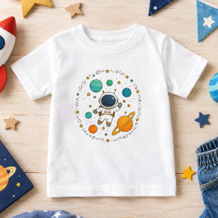 Camiseta De Bebé 1er Cumpleaños de la Aventura Espacial Espacio E