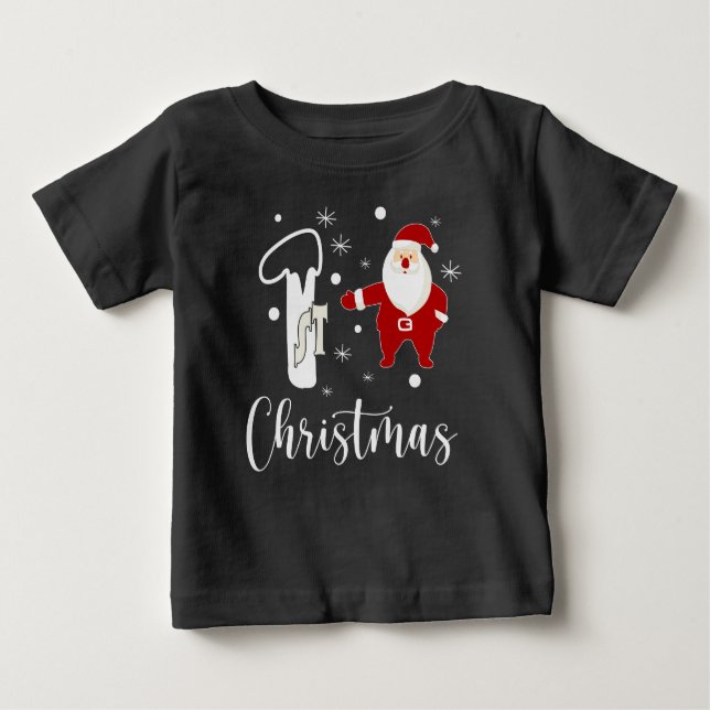 Camiseta De Bebé 1er Navidad Santa Claus Bonito Festivo Moderno Beb (Anverso)