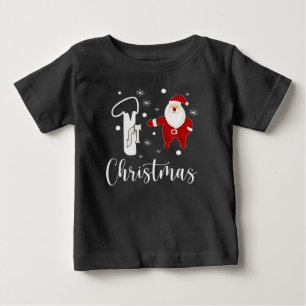 Camiseta De Bebé 1er Navidad Santa Claus Lindo Festivo Moderno Bebé