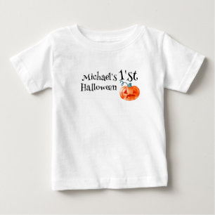 Camiseta De Bebé 1er niño bebé personalizado calabaza de Halloween