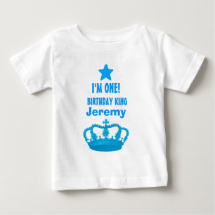 Camiseta De Bebé 1r Corona y estrellas conocidas de encargo V20G