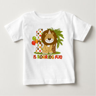 Camiseta De Bebé 1r cumpleaños del león lindo