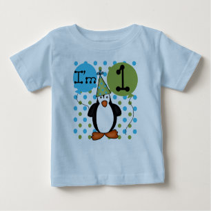 Camiseta De Bebé 1r cumpleaños del pingüino