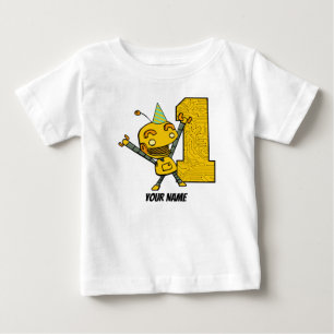 Camiseta De Bebé 1r cumpleaños del robot