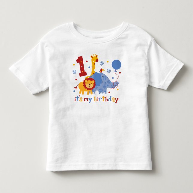 Camiseta De Bebé 1r cumpleaños del safari (Anverso)
