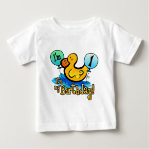 Camiseta De Bebé 1r cumpleaños Ducky