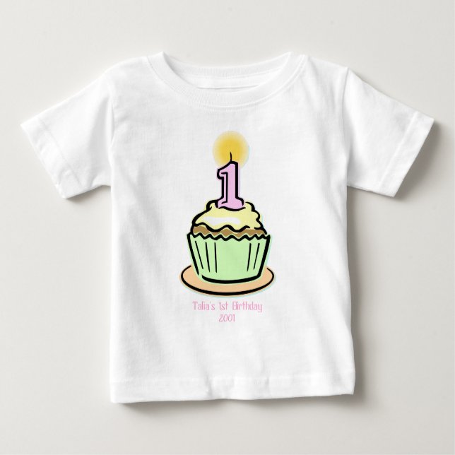 Camiseta De Bebé 1r cumpleaños - magdalena (Anverso)