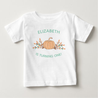 Camiseta De Bebé 1r Cumpleaños poca calabaza en pasteles
