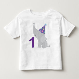 Camiseta De Bebé 1r Elefante del cumpleaños