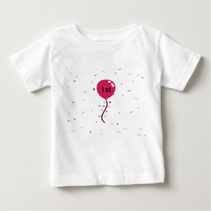 Camiseta De Bebé 1r globo del cumpleaños