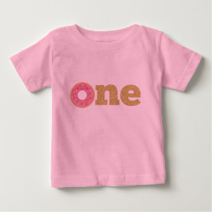 Camiseta De Bebé 1r mono del cumpleaños del buñuelo