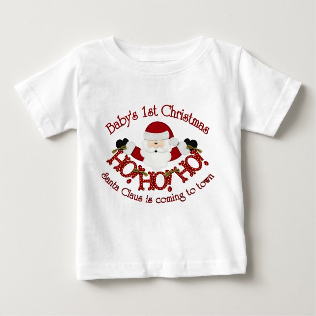 Camiseta De Bebé 1r navidad de Babys (Anverso)