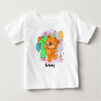 Camiseta De Bebé 1r Oso de peluche del cumpleaños