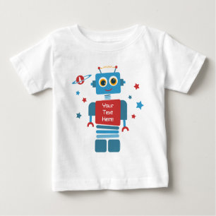 Camiseta De Bebé 1r paladio del cumpleaños del robot
