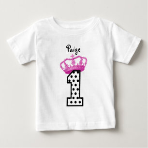 Camiseta De Bebé 1r Princesa lunares 2 del cumpleaños