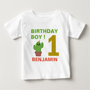 Camiseta De Bebé 1ra fiesta de cumpleaños de la fiesta del cactus