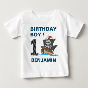 Camiseta De Bebé 1ra fiesta de cumpleaños del pirata lindo