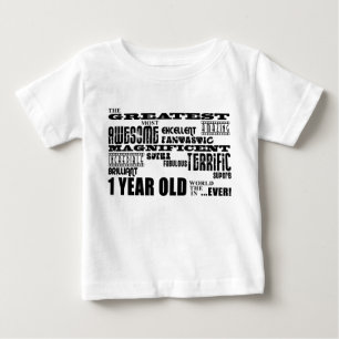 Camiseta De Bebé 1ros cumpleaños modernos frescos: El de 1 año m