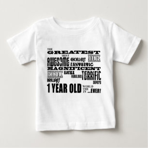 Camiseta De Bebé 1ros cumpleaños modernos frescos: El de 1 año más