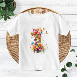 Camiseta De Bebé 1st Birthday Floral Boho Baby Shirt - Modern Kids