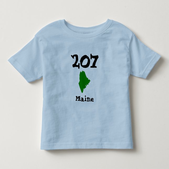 Camiseta De Bebé 2007, código de área de Maine (Anverso)