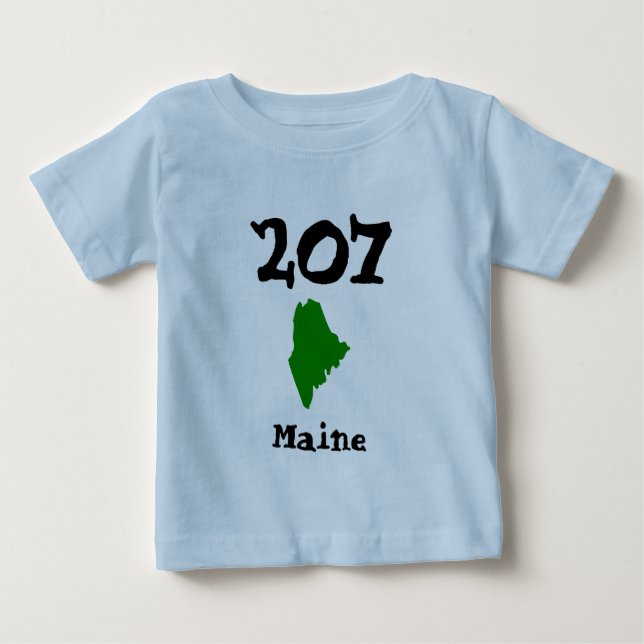 Camiseta De Bebé 2007, código de área de Maine (Cabo Elizabeth, Ban (Anverso)