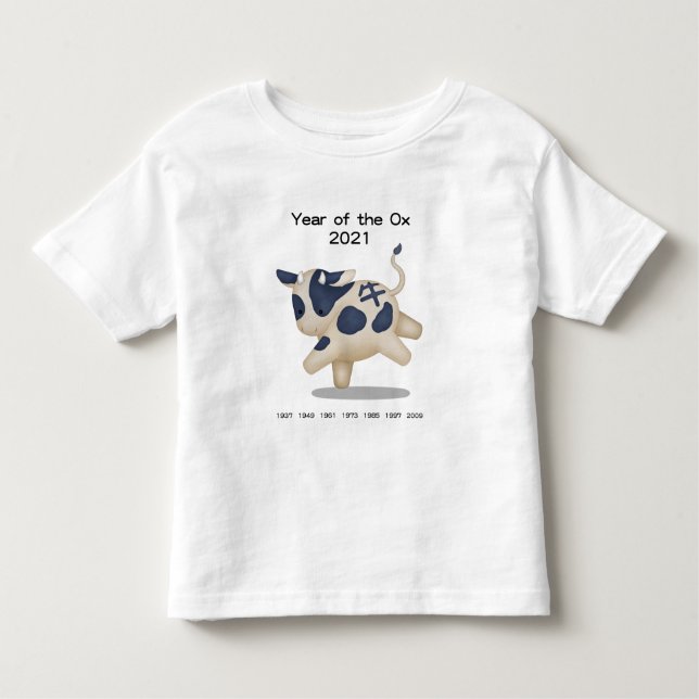 Camiseta De Bebé 2021 Keepsake, Año del Zoológico (Anverso)