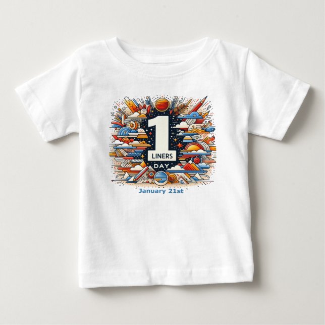 Camiseta De Bebé 21 ene. - Un día de las líneas (Anverso)