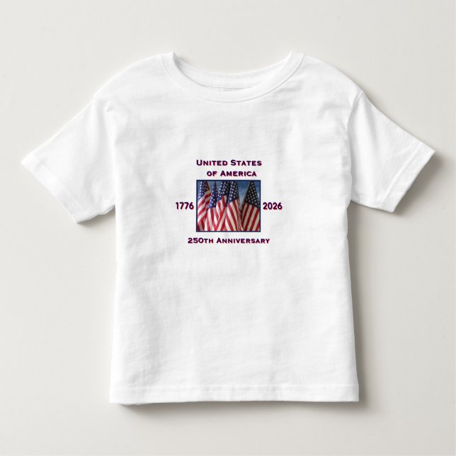 Camiseta De Bebé 250º Aniversario Patriótico USA  (Anverso)