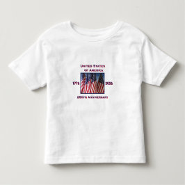 Camiseta De Bebé 250° Aniversario Patriótico de los Estados Unidos